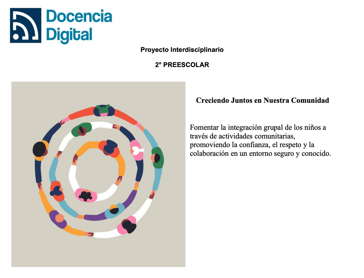 2° PREESCOLAR: Creciendo Juntos en Nuestra Comunidad