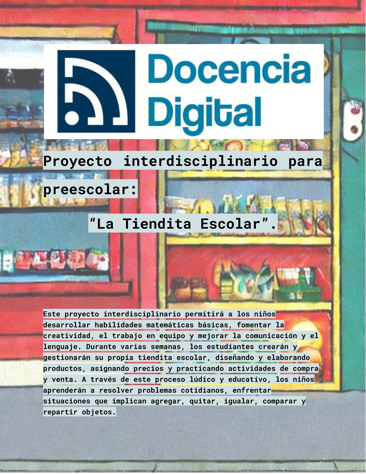 PREESCOLAR. "La Tiendita Escolar"